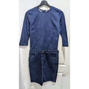 Stella McCartney | Long-sleeve Stretch Denim Dress